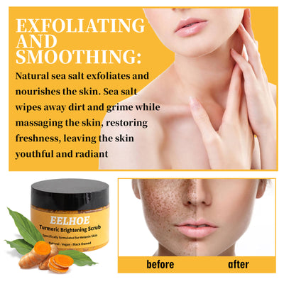 EELHOE Turmeric Body Scrub Cream Skin Cleaning Cutin